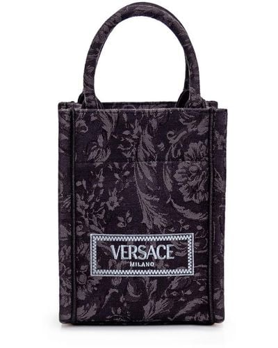 Versace Mini Athena Baroque Tote Bag - Blue