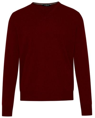 Gran Sasso Burgundy Cashmere Sweater - Red