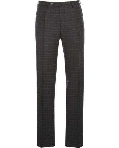 Incotex Scottish Tartan Pants W/ Pinces Clothing - Grey