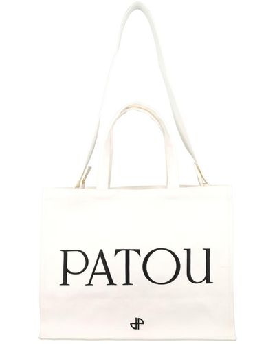 Patou Logo Tote - White