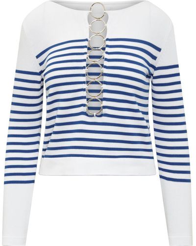 The Seafarer Sweater With Detail - Blue