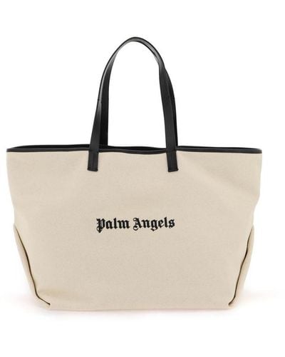 Palm Angels Logo Tote Bag - Natural