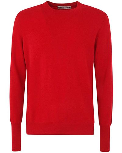 Ballantyne Cashmere Round Neck Pullover Clothing - Red