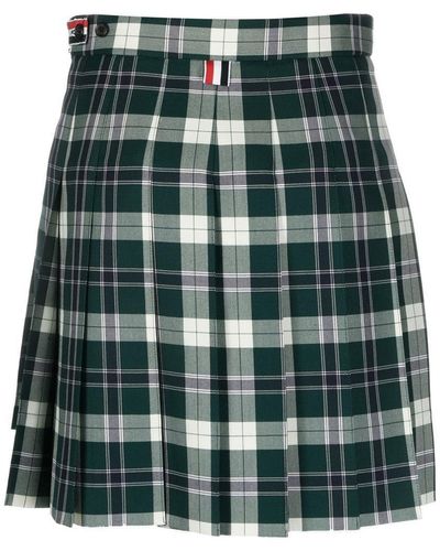 Thom Browne School Uniform Twill Mini Skirt - Green
