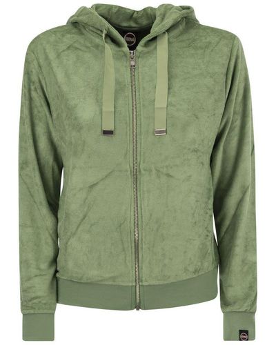 Colmar Full Zip Sweatshirt With Chenille Hood - Green