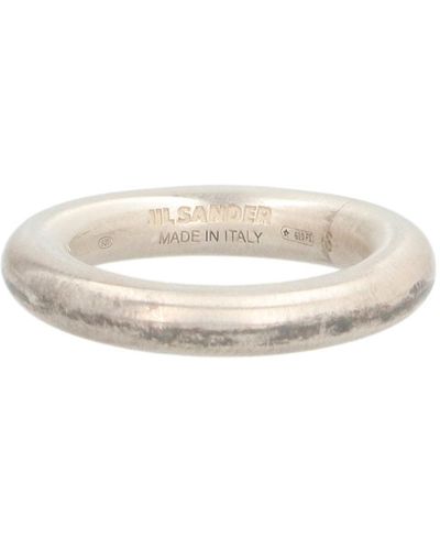Jil Sander Plated Metal Ring - Metallic