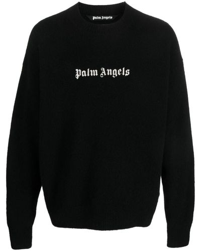 Palm Angels Classic Logo Crew Sweat - Black