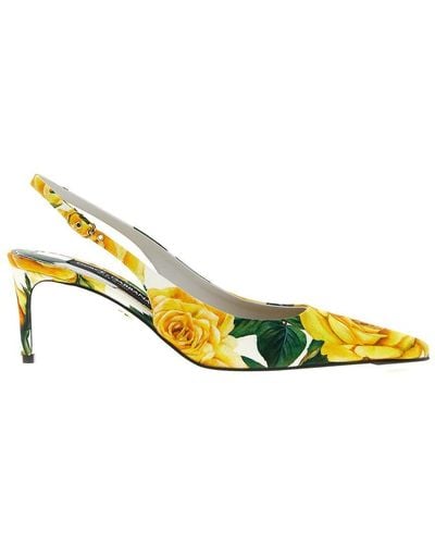 Dolce & Gabbana Rose Gialle Court Shoes - Metallic