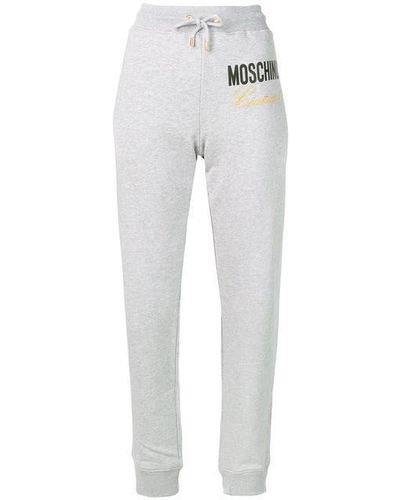 Moschino Couture Embroidery Track Pants - Grey