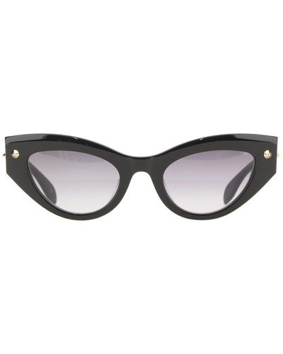 Alexander McQueen Cat-eye Sunglasses Spike Studs - White
