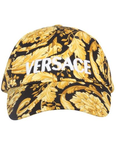 Versace Baseball Hat With Logo - Yellow
