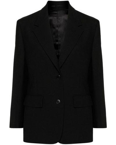 Prada Single-breasted Wool Blazer - Black