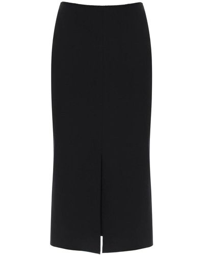 Dolce & Gabbana Milano-stitch Pencil Skirt - Black