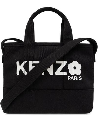 KENZO Tote Bag With Print - Black