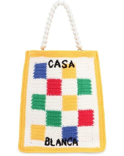 Casablancabrand Crochet Mini Bag - White