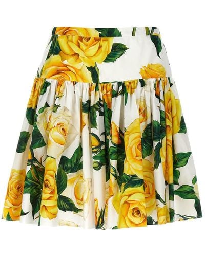 Dolce & Gabbana 'Rose Gialle' Skirt - Yellow