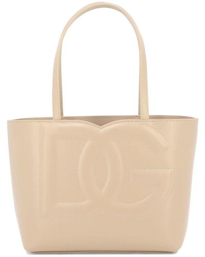 Dolce & Gabbana Leather Tote Bag - Natural