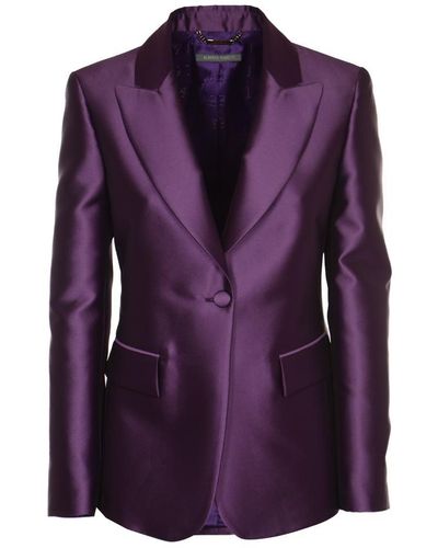 Alberta Ferretti Single-Buttoned Blazer - Purple