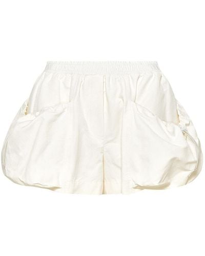 Stella McCartney Cream Recycled Polyester Shorts - Natural
