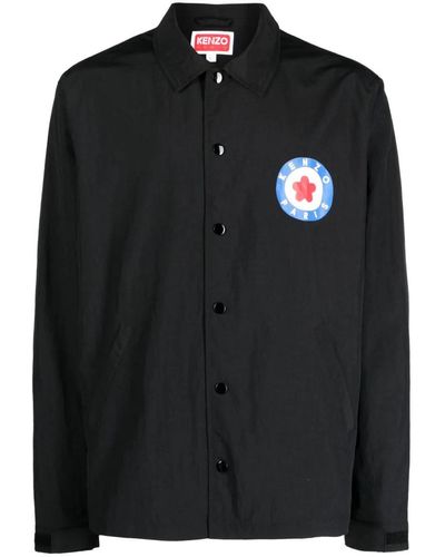 KENZO Target Print Shirt Jacket - Black