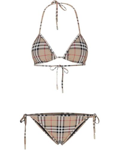 Burberry 'vintage Check' Bikini Set - White