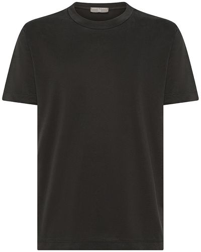 Daniele Fiesoli Crew-Neck Short-Sleeved Cotton T-Shirt - Black