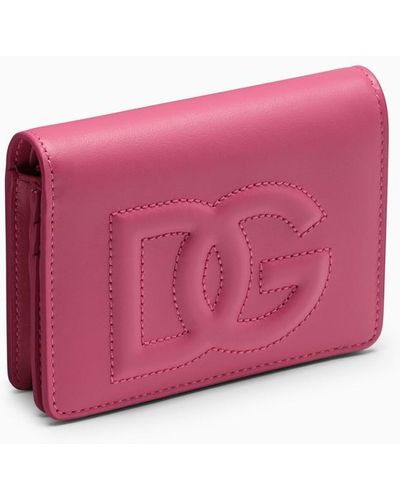 Dolce & Gabbana Dolce&gabbana Small Wisteria Leather Wallet - Pink