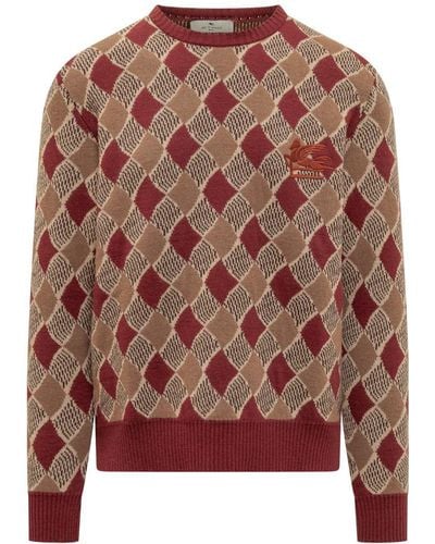 Etro Paisley Sweater - Brown