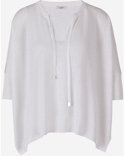 Peserico Linen Crepe Sweater - White