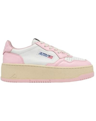 Autry Platform Low Trainers - Pink