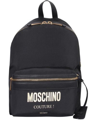 Moschino Backpack With Logo - Black