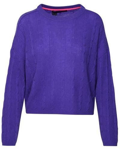 360cashmere 'amelie' Purple Cashmere Sweater - Blue