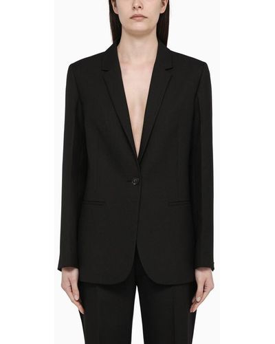 Calvin Klein Single-Breasted Jacket - Black