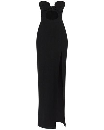 Nensi Dojaka Maxi Bustier Dress With Cut-Out - Black