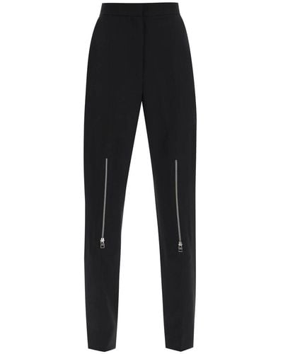 Alexander McQueen Trousers With Zippers On Knees - Black