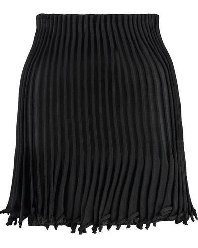 Alaïa Pleated Knitted Skirt - Black