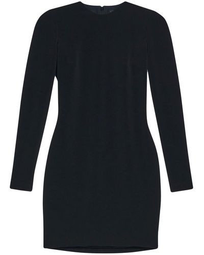 Balenciaga Long-sleeve Fitted Mini Dress - Black