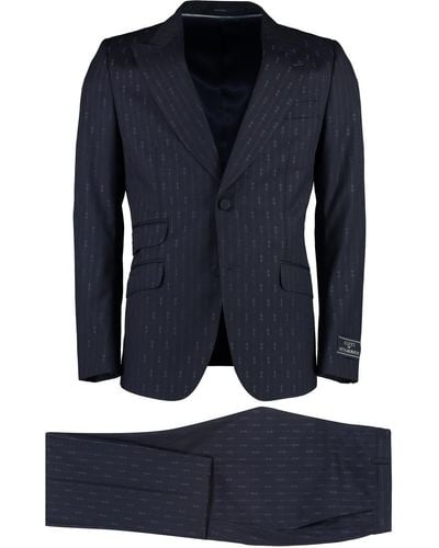 Gucci Two-piece Suit In Wool - Blue