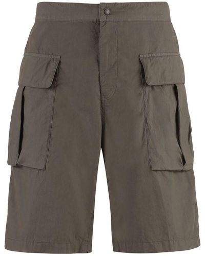 Aspesi Cotton Cargo Bermuda Shorts - Gray