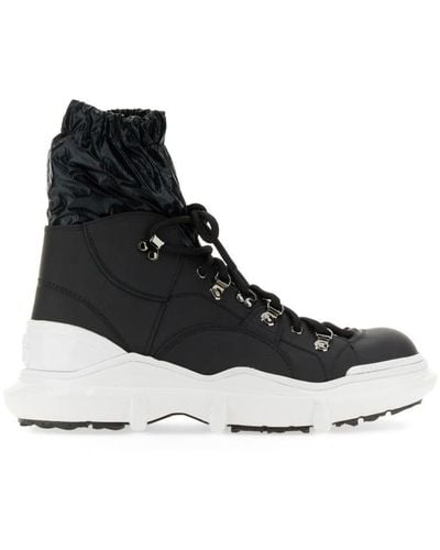 Dolce & Gabbana Elasticated Lace-up Boots - Black