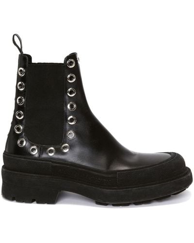 Alexander McQueen Tread Slick Leather Chelsea Boots - Black