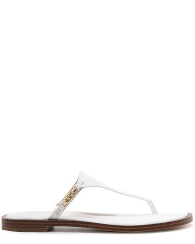 Michael Kors Daniella Leather Thong Sandals - White