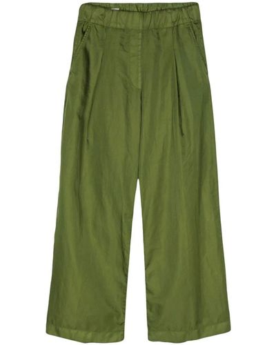 Dries Van Noten Stack Trousers With Pleats - Green