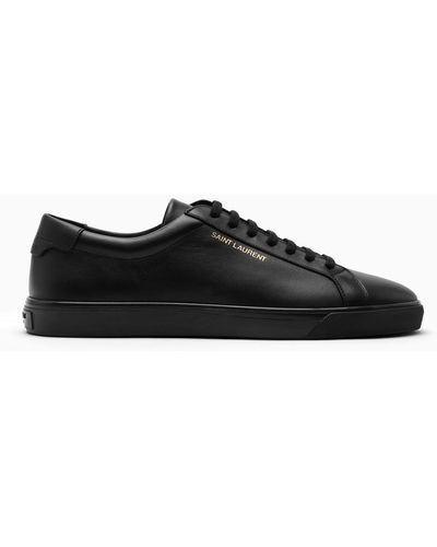 Saint Laurent Andy Low-top Leather Trainers - Black