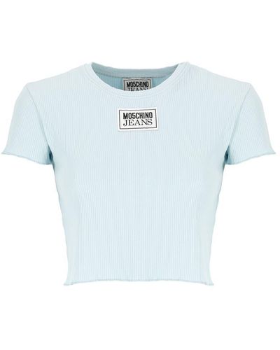 Moschino Jeans Jumpers Light Blue