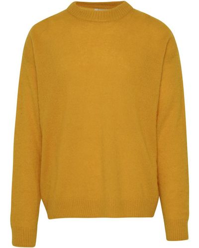 AMISH Yellow Mohair Blend Sweater
