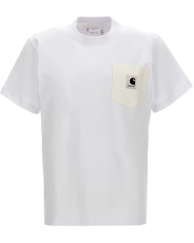 Sacai T-Shirt X Carhartt Wip - White