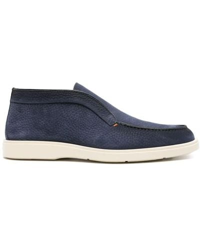 Santoni Digits Loafers Shoes - Blue