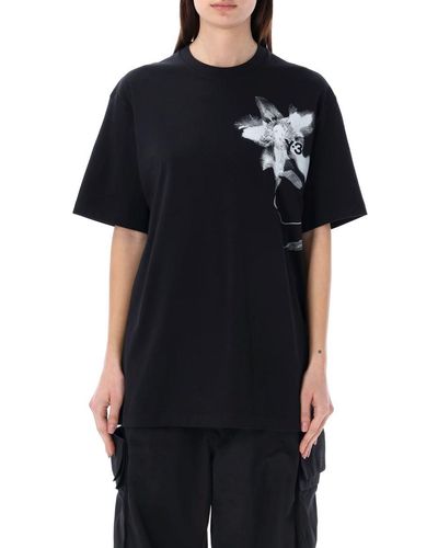 Y-3 Graphic Print T-Shirt - Black
