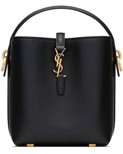 Saint Laurent The 37 Glossy Leather Mini Bags - Black